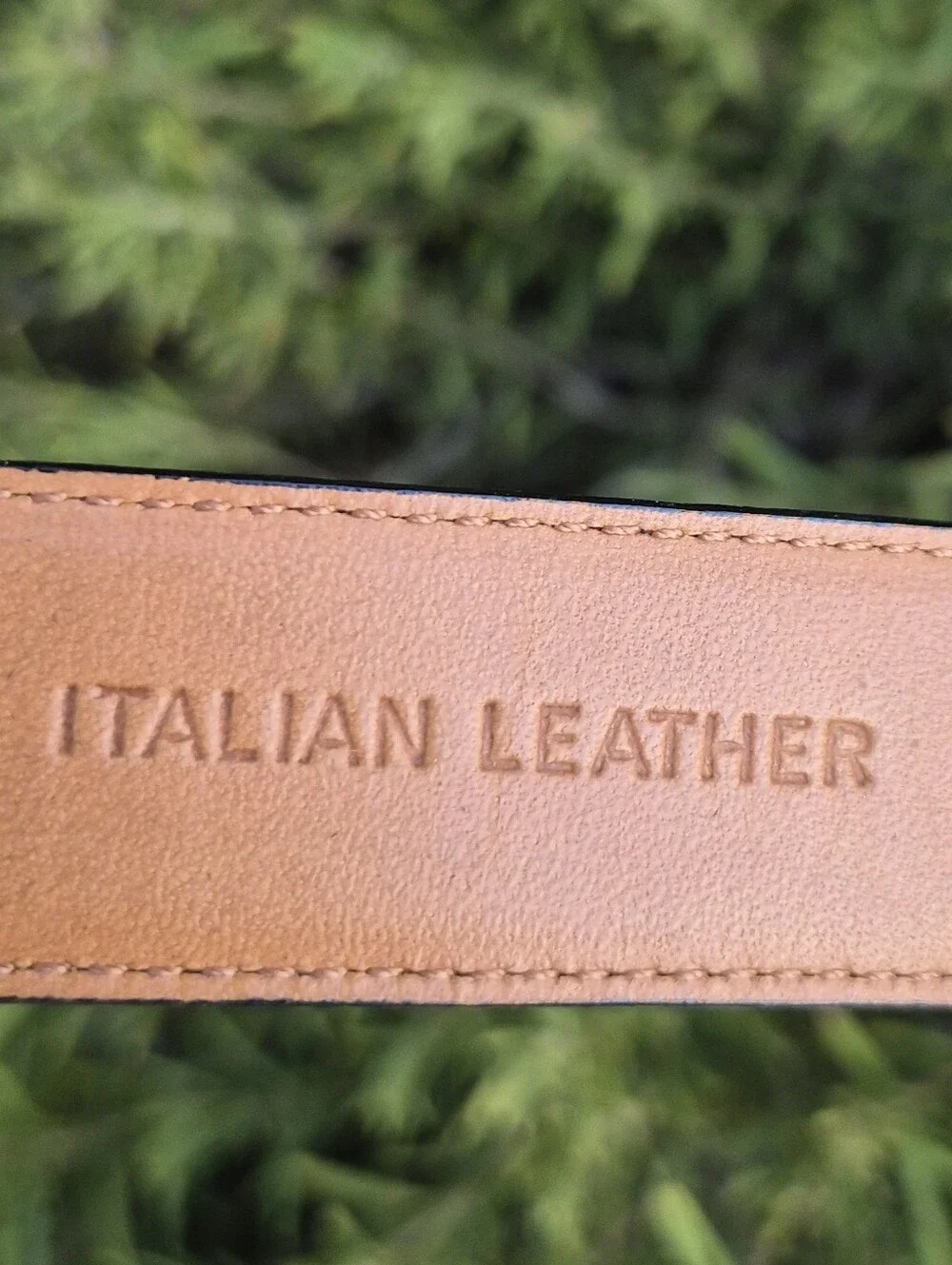 Lauren Ralph Lauren Black Leather Plaque Belt Medium NWOT